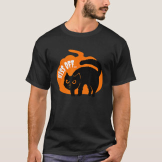 Siss Off Funny Black Cat Dierenvriend Halloween Pu T-shirt