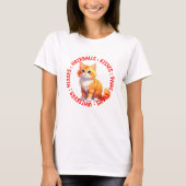 Sissen en kussen, gemberkat t-shirt (Voorkant)