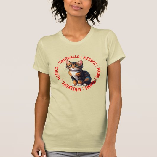 Sissen en kussen, schildpad kat t-shirt (Voorkant)