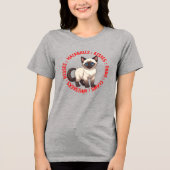 Sissen en kussen, Siamese kat Tri-Blend Shirt (Voorkant)