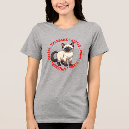 Sissen en kussen, Siamese kat Tri-Blend Shirt