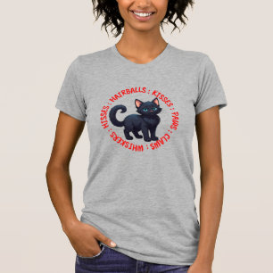 Sissen en kussen, zwarte kat t-shirt