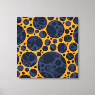 Sissend Trippy Abstract Lava Gaten Ontwerp Patroon Canvas Afdruk