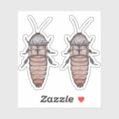 Sissende kakkerlak vinyl Stickers (Vel)