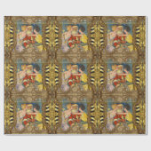 Sissende kerstman cadeaupapier (Vlak)