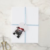 Sissende paarden Santa Claus Cadeaulabel (Met Touw)