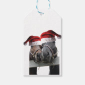 Sissende paarden Santa Claus Cadeaulabel (Voorkant)