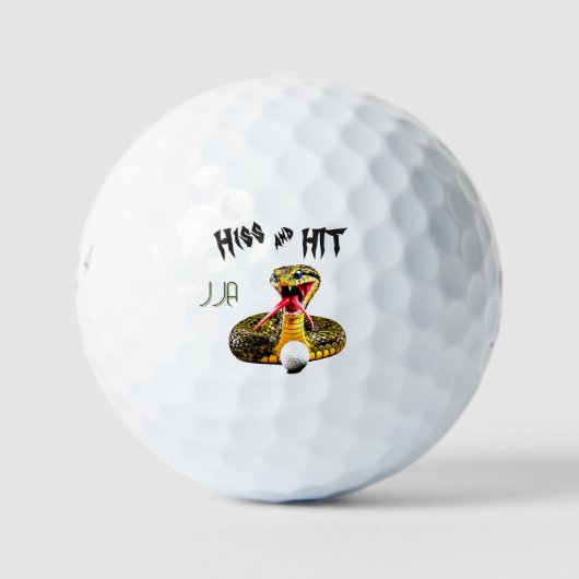 Sissende Slang - Golfer's Cadeau Golfballen (Voorkant)