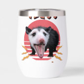 Sissende stand grappige opossum chaotisch dier (Achterkant)