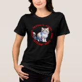 Sisses and Kisses, Schotse Rex kat Tri-Blend Shirt (Voorkant)