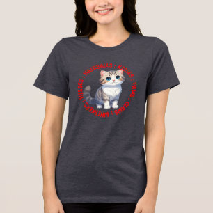 Sisses and Kisses, Schotse vouwkat Tri-Blend Shirt