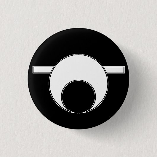 Sissies Black Oktober Ronde Button 3,2 Cm (Voorkant)
