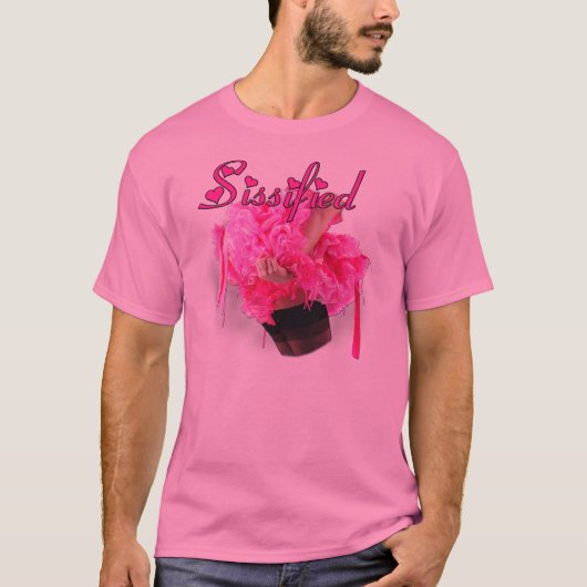 Sissified - Roze Frills T-shirt (Voorkant)
