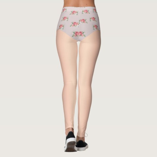 Sissy Floral Lingerie Chastity Hoesje Leggings (Achterkant)