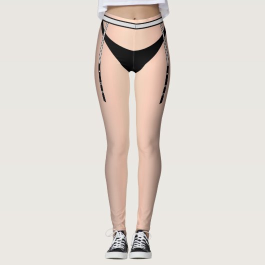 Sissy Garter Lingerie Chastity Hoesje Leggings (Voorkant)