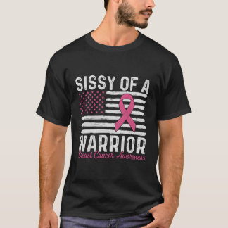 Sissy Of A Warrior K Borstkanker Waarschuwingsmaan T-shirt