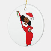 Sista Claus Almondy Keramisch Ornament (Links)