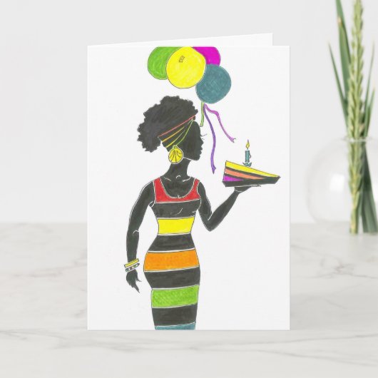 Sista heeft een glaasje taart kaart (Voorkant)