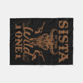 Sista Of The Wild One Cowboy Western Rodeo Party M Fleece Deken (Voorkant (Horizontaal))