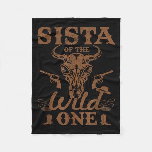 Sista Of The Wild One Cowboy Western Rodeo Party M Fleece Deken (Voorkant)
