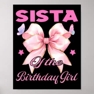 Sista verjaardag meisje bijpassende coquette roze  poster