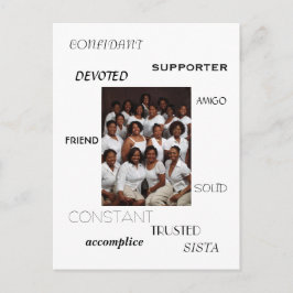 SISTA, VRIEND, AMIGO, VERTROUWEN, SUPPORTER, acc.. Briefkaart