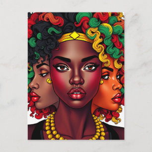 Sista vriendinnen zusters zusters black girl magic feestdagenkaart