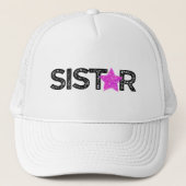 SISTAR sister birthday twin sibling bro sis sib Trucker Pet (Voorkant)