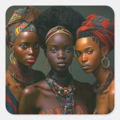 'Sistas' Generative Art Stickers (Voorkant)