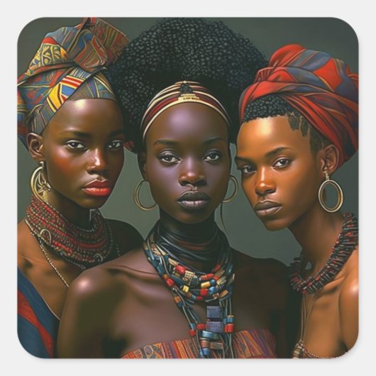 'Sistas' Generative Art Stickers (Voorkant)