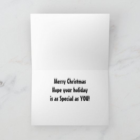 SISTE-DEZE POP ZEGT DAT SPECIALE CHRISTMAS WIST FEESTDAGEN KAART (Binnen)