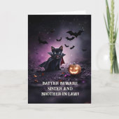 Sister and Brother in Law Man Halloween Schattige Kaart (Voorkant)