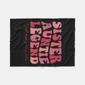 Sister Auntie Legend Groovy Funny Cool Aunties Clu Fleece Deken (Voorkant (Horizontaal))