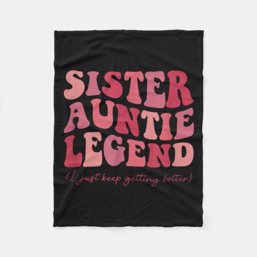 Sister Auntie Legend Groovy Funny Cool Aunties Clu Fleece Deken (Voorkant)