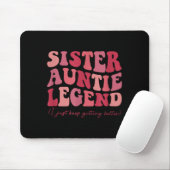 Sister Auntie Legend Groovy Funny Cool Aunties Clu Muismat (Met muis)