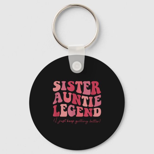 Sister Auntie Legend Groovy Funny Cool Aunties Clu Sleutelhanger (Voorkant)