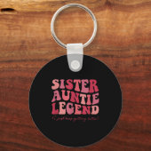 Sister Auntie Legend Groovy Funny Cool Aunties Clu Sleutelhanger (Voorkant)
