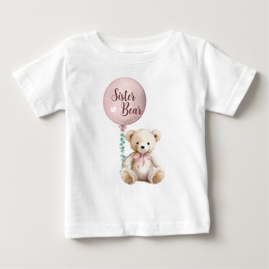 Sister Beer Teddy Baby shower T-shirt (Voorkant)