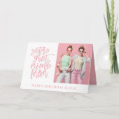 Sister Best Friends Forever Photo Pink Birthday Kaart (Voorkant)
