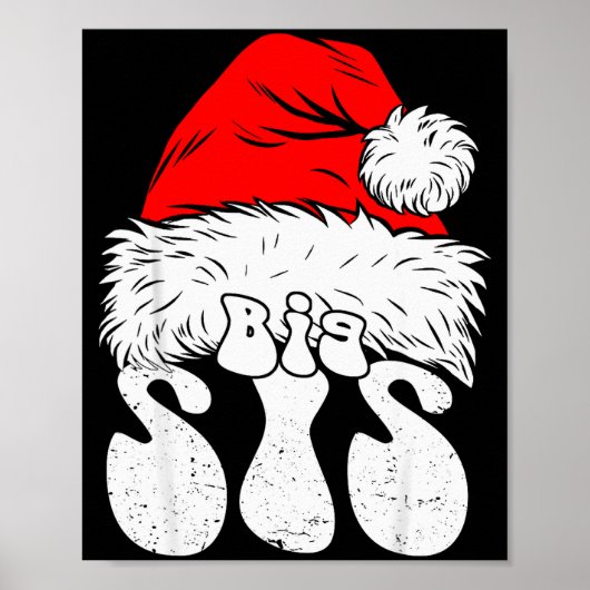Sister Big Santa Christmas Family Matching Pajamas Poster (Voorkant)