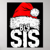 Sister Big Santa Christmas Family Matching Pyjamas Poster (Voorkant)