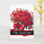 Sister Birthday Card Kaart (Gele Bloem)