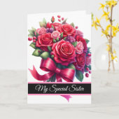 Sister Birthday Card Kaart (Gele Bloem)