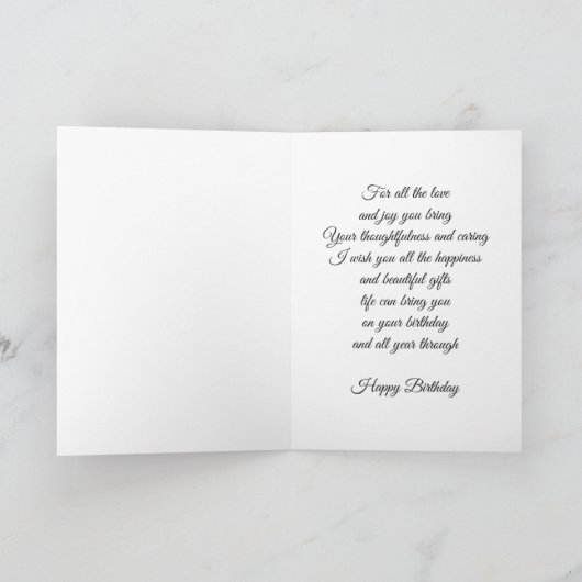 Sister Birthday Card Kaart (Binnen)