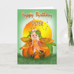 Sister Birthday Card - Moonies Citrus Fairy Kaart<br><div class="desc">Sister Birthday Card - Moonies Citrus Fairy</div>