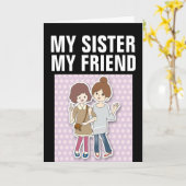 SISTER BIRTHDAY HOUDT VAN JE WENSKAARTEN KAART (Gele Bloem)