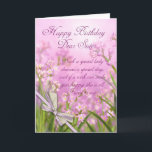 Sister Birthday Kaart - Roze Vrouwelijke Bloemen M<br><div class="desc">Sister Birthday Kaart - Roze Vrouwelijke Bloemen Met Verse</div>