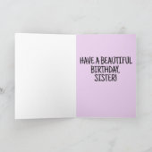 SISTER BIRTHDAY ROOS Wenskaart Kaart (Binnen)