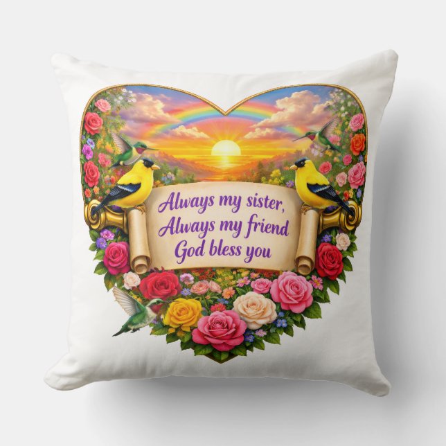 Sister Blessing Throw Pillow Kussen (Voorkant)