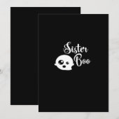 Sister Boo Halloween Feestdagenkaart (Voorkant / Achterkant)